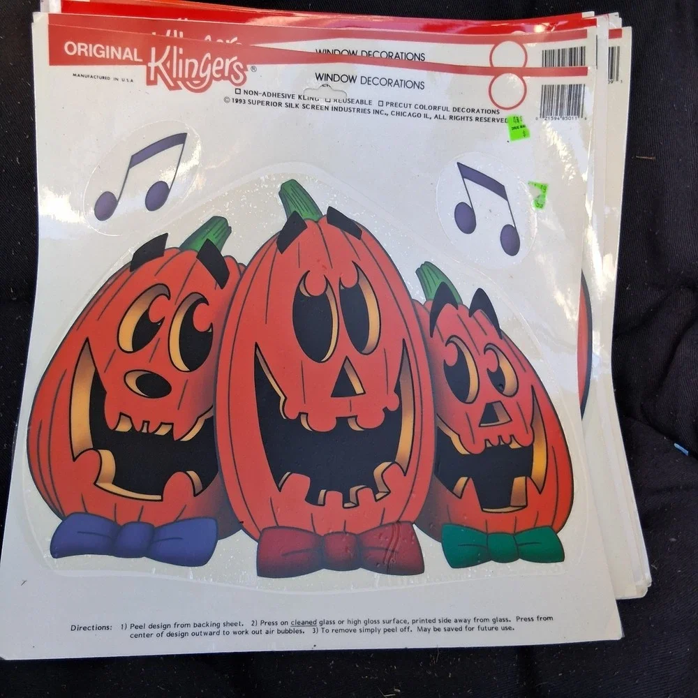 Vintage 90s Halloween Klingers Window Clings Lot Of 10 No Duplicates JOL...
